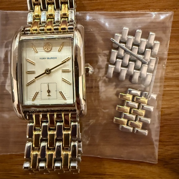 Tory Burch Two-Tone Rectangular Watch - Picture 9 of 9